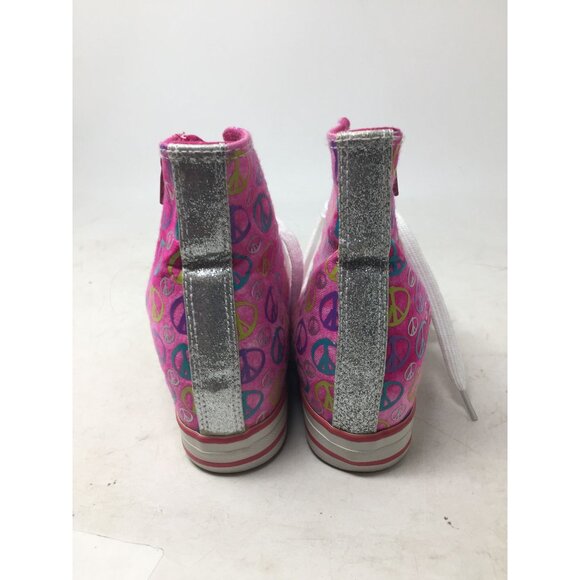 Girl's Circo Pink Peace Sign High-top Shoes (Size 2) - Picture 4 of 11
